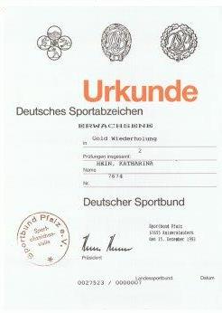 Sportabzeichen Katharina Hein